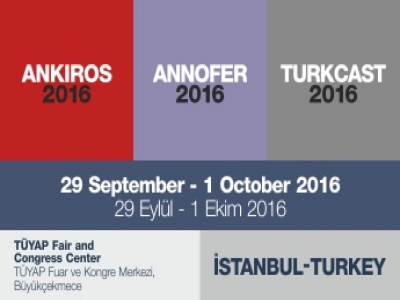 Ankiros 2016 13. Uluslararası Demir - Çelik Döküm Teknolojileri, Makine ve Ürünleri İhtisas Fuarı