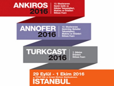 Ankiros 2016 13. Uluslararası Demir - Çelik Döküm Teknolojileri, Makine ve Ürünleri İhtisas Fuarı