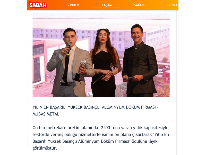 SABAH GAZETESİ HABERİMİZ